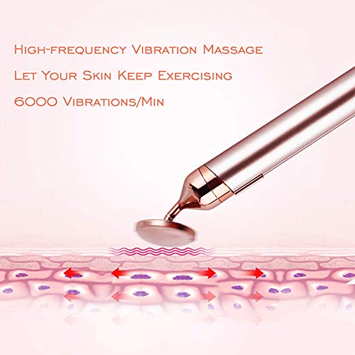ROZE QUARTZ HEART CHAKRA GLOW ENERGY BEAUTY BAR VIBRATING FACIAL ROLLER & MASSAGER WITH UNDER EYE PRESS FOR EYES FACE AND NECK TO TIGHTEN SKIN AND WRINKLE REMOVER 3 ROZE QUARTZ HEART CHAKRA GLOW ENERGY BEAUTY BAR VIBRATING FACIAL ROLLER & MASSAGER WITH UNDER EYE PRESS FOR EYES FACE AND NECK TO TIGHTEN SKIN AND WRINKLE REMOVER