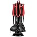 6 Piece Kitchen Cooking Utensils Set With Built-in Stands and Bonus Utensil Holder, Soft Handle, Easy to Grip,with Cooking Ebook