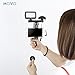 Movo Smartphone Video Kit V3 with Grip Rig, Omnidirectional Microphone, LED Light & Wireless Remote - for iPhone 5, 5C, 5S, 6, 6S, 7, 8, X, XS, XS Max, Samsung Galaxy, Note & More