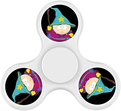 New Style Cheap Cool Tri-Hands Fidget Spinner Toy, Stress Reducer Relieve Anxiety, Controlling Force, Fashion Design and Images(South Park - White)