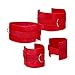 Bed Restraints with Blindfold Eye Mask and Feather Tickler, Adjustable Under Bed Restraint System with Ankle and Wrist Cuffs, Fits almost Any Size Mattress (Red)