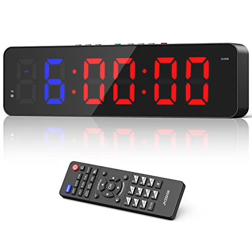 SERPHIX 15.2" Large Digital Wall Clock With Seconds, App & Remote Control, Customizable RGB