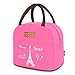 Muitifunction Canvas Bento Lunch Bag for Picnic Travel Tote Lunch Bag with Zipper Stylish Large Capacity Pink by Oneyongs