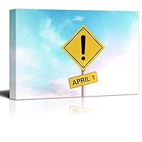 Framed Canvas Wall Art April Day Theme Design Canvas Prints Home Artwork Decoration for Living Room,Bedroom - 12x18 inches