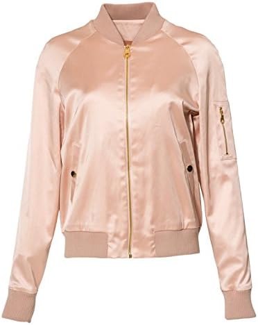 MPASSIONS Riverdale Tennis Team Pink Satin Bomber Women Jacket