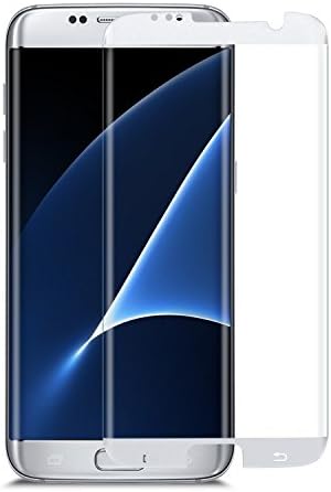 Samsung Galaxy S7 Edge Screen Protector COWTEE 9H Tempered Glass Case Friendly 3D Curved Protection - Silver