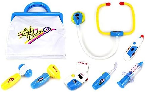 My Family Doctor 8 Piece Pretend Play Toy Medical Kit Play Set, Perfect for Role Playing, Comes w/ Everything Needed (Colors May Vary) by Toy Doctor Sets