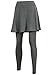 ililily Flare Skirt Leggings Plus-Size Elasticated Long Skinny Pants (leggings-160-1-2XL)