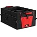 Tetrasek Trunk Organizer for Car, Truck, SUV or Minivan - Premium, Sturdy, Multipurpose and Foldable - Ideal Cargo Storage for a Tidy Trunk (Red)