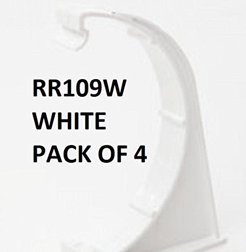 Pack of 4 x RR109 White POLYPIPE Fascia Brackets 112mm Half Round guttering System