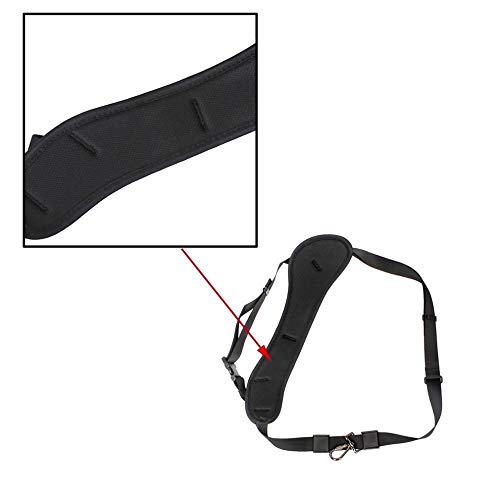 Gold Happy Professional Adjustable Harness Shoulder Black Sax Saxophone Belt Neck Strap for Saxophone Accessories