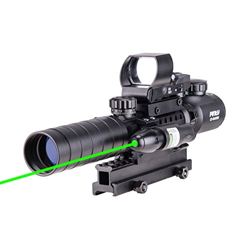 Pinty 4 in 1 Scope Combo 39x32EG Rangefinder Illuminated Rifle Scope