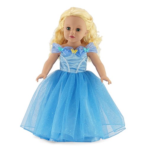 Fits 18" American Girl Dolls | Fabulous Cinderella Inspired Ball Gown | 18 Inch Doll Dress Clothes Outfit