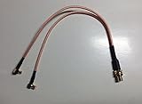 SMA female to Y type 2X L MCX male right angle Spliter Combiner cable pigtail RG316