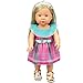 Adorable Baby Doll Clothes Dress Vintage Grids with Dot Doll Dresses for 14 - 16 Inches American Girl Dolls