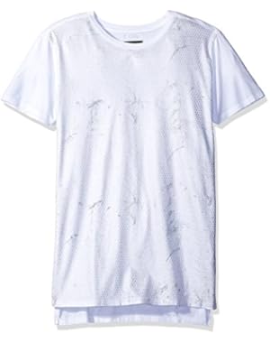 Men's Marble Grid Longline T-Shirt