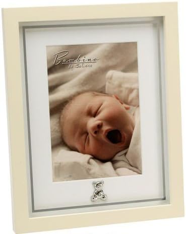 Bambino Baby Christening Gifts. MDF Photo Frame Mirror Print Teddy Bear 5x7 by Bambino by Juliana