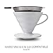 Apace Pour Over Coffee Filter - Reusable Stainless Steel Drip Cone Coffee Dripper - Paperless Strainer for Chemex and Other Coffee Makers