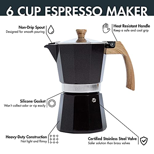 Primula Aluminum Stove Top Espresso Maker, Percolator Pot for Moka, Cuban Coffee, Cappuccino