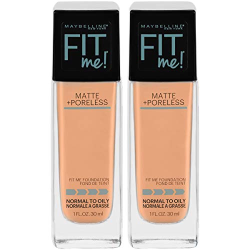 Maybelline New York Fit Me Matte + Poreless Liquid Foundation Makeup, Buff Beige, 2 Fluid Ounce