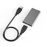 mSATA to USB 3.0 5GBPS SSD Aluminum Housing External Enclosure Adapter Case with USB Mirco-B Interface for mSATA Internal Solid State Drive Hard Drive (mSATA to USB3.0(Grey))
