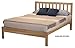 KD Frames Charleston Platform Bed - Full Bed Frame - Unfinished Wood Bed Frame - Natural, Minimalist Bed with Slatted Headboard - Easy Assembly, No Box Spring Needed - Solid Wood Full Platform Bed