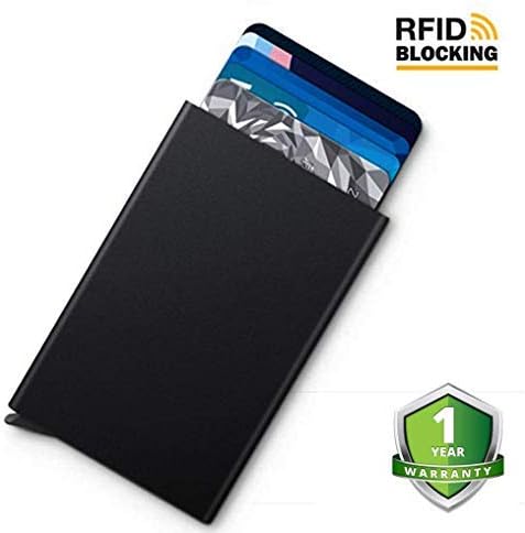 Credit Card Holder Case Minimalist Slim Aluminum Holder RFID Blocking Front Pocket Wallet Perfect Card Organizer