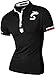jeansian Men's Casual Slim Fit Short Sleeves Polo Shirt T-Shirt Tee Tops U007