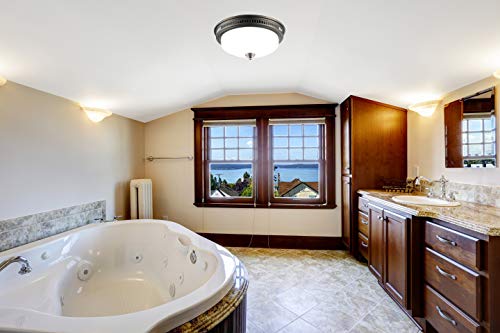 Ultra Quiet Bathroom Exhaust Fan with Light 110CFM 1.5 Sone Ventilation Fan (3x13W GU24 Base CFL Blubs and 1pcs E12 Nightlight Included) 3 Years Warranty by Akicon
