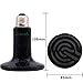 Aiicioo Reptile Heat Lamp Bulb -100W Ceramic Heat Emitter No Harm No Light Heat Bulb for Reptile Emitting Heat Lamp Bulb for Chicken Coop Lizard Aquarium Snake Outside Dogs Brooder 110V 2 Pack,Black