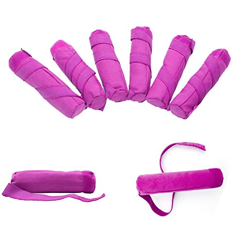 Absorbent Sleep Hair Rollers Style pink Flexible Curling Rods,Dry Hair Curler 8pcs set 6 inch