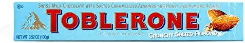 Toblerone Crunchy Salted Almond Bar 3.5 oz each (6 Items Per Order)