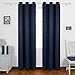 Deconovo Blackout Curtains for Bedroom – Set of 2 42W x 84L Inch Thermal Insulated & Noise Reducing Panels–Home Window Room Darkening Sustainable Grommet Drapes for Living Room and Nursery, Navy Blue