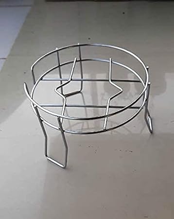 Keshal Fancy 3 Leg Matka Stand Stainless Steel Kitchen Water Pot Matka Stand, Plant Pot Stand, Chrome Plated