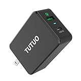 TUTUO USB Type C + Quick Charge 3.0 Wall Charger 33W Dual Ports Travel USB AC Power Adapter for iPhone X 8 Plus, Galaxy S8 S7, Huawei Mate 10, Nintendo Switch, Oneplus 5T, Google Pixel XL 2, LG G6