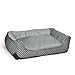 K&H Pet Products Self-Warming Lounge Sleeper Pet Bed Medium Black Square Print 24