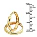 14k Yellow Gold 2mm Thickness Hoop Huggie Earrings (13 x 13 mm)