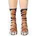 Unisex Adult Animal Paw Crew Socks - Sublimated Print (Tiger)