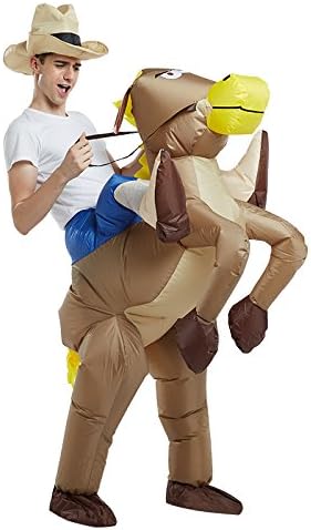 Timmins Inflatable Adult Ride on Horse Cowboy Cowgirl for Halloween Fancy Dress Costume (Horse)