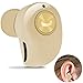 Yelion Bluetooth Headphone Wireless Invisible Bluetooth Earbuds Auto Stereo Headsets Mini Bluetooth Earpiece Bluetooth V4.1 Support Hands-Free Call Compatible with iPhone and Android(Gold)