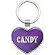 Graphics and More Metal Keychain Key Chain Ring Purple I Love Heart Name C-D - Destiny