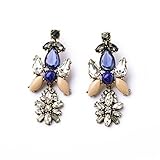 Fun Daisy Elegant Crystal Blue Fashion Earrings - ed00551