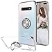 Ownest Compatible with Samsung Galaxy S10 Plus Case （6.4 inch） with Built-in 360 Rotatable Ring Kickstand Fit Magnetic Car Mount and Clear Soft Slim TPU Protective for Samsung Galaxy S10+-Silver