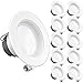 Sunco 10 Pack 4 Inch LED Recessed Lights, Retrofit Can Light for Ceiling, Baffle Trim, 660 LM, 11W (60W Equivalent), 6000K Daylight Deluxe, Dimmable, Damp Rated ETL.