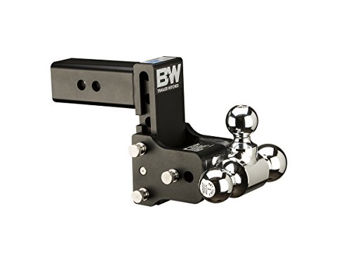 B&W TS20048B Tow & Stow Tri-Ball Hitch 1 7/8" x 2" x 2 5/16" with 2.5" Shank 5" Drop or 4 1/2" Rise
