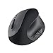 Autley Wireless Ergonomic Mouse 2.4G Optical Vertical Mouse Wireless Mouse with Adjustable DPI 1000 / 1200 / 1600 DPI, Black