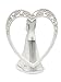 Heart Language of Love Bride and Groom White Wedding Cake Topper Figurine