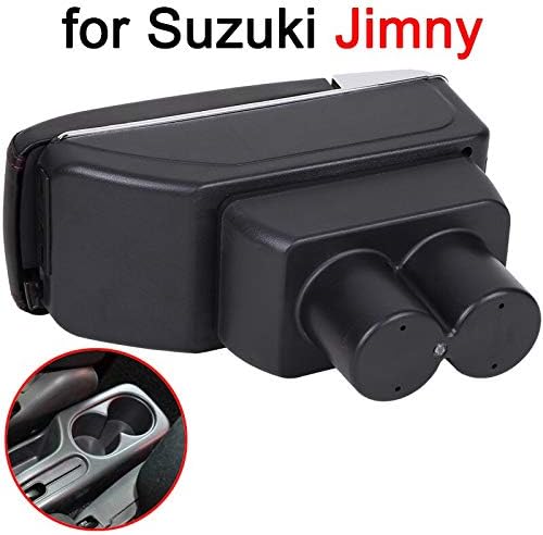 JEYODA For Suzuki Jimny 2007-2018 Armrest Box Universal Car Central Dual-Layered Storage Box Cup Holder with 7 USB Port