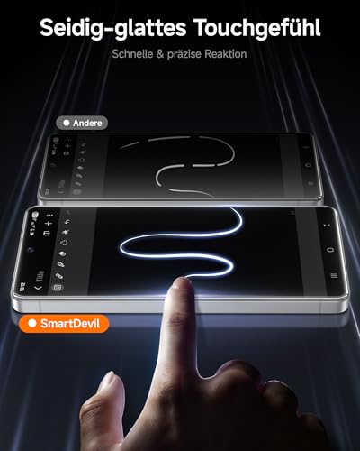 SMARTDEVIL [3 Pack Tempered Glass for Samsung Galaxy S26 - HD Screen Protector Made of 9H Screen Protector,Bubble-Free Installation,Fingerprint Unlock & Face ID Compatible,Case Friendly