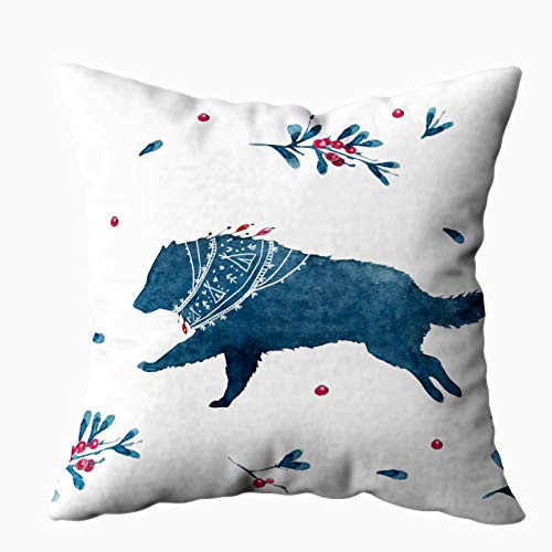 Musesh Sofa Zip Pillow Covers Pattern With Watercolor
